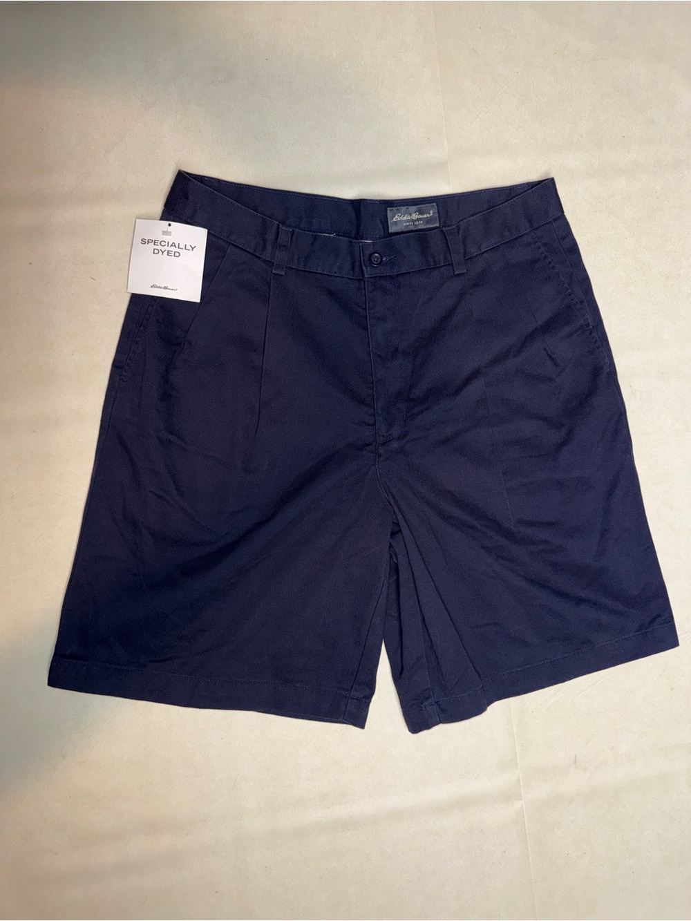 Eddie Bauer Men's Dark Navy Flat-Front Shorts